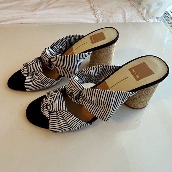 Dolce Vita Jene Slide Sandal black and white stripe - Picture 3 of 16